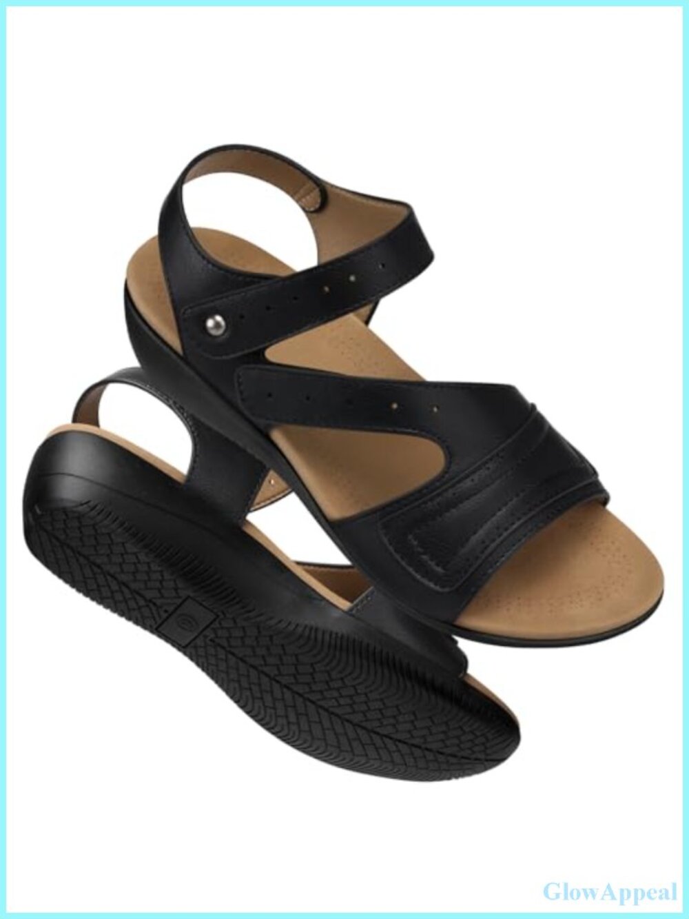 Wedge Sandals for Women Comfortable Low Wedge Ankle Strap Open Toe Summer